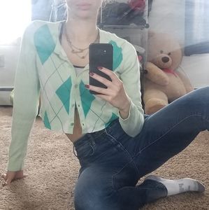 New York &Company Crop Top Cardigan